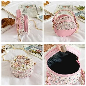 Forwe Mini Round Purse - Cute Toddler Handbag for Girls