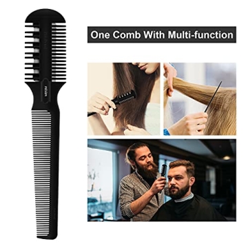 Double Edge Razor Hair Cutting Comb with Spare Blades