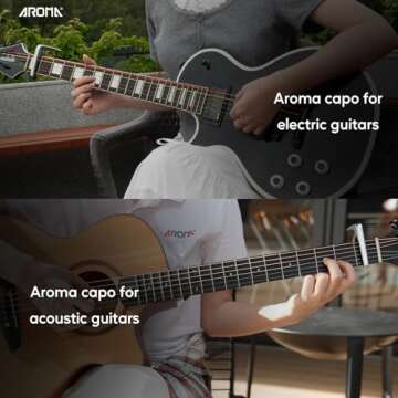 Aroma Professional Guitar Capo for 6 Strings Acoustic Electric