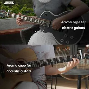 Aroma Professional Guitar Capo for 6 Strings Acoustic Electric