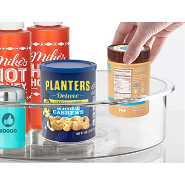 Adoco Clear Lazy Susan Kitchen Pantry Organizer No Assembly