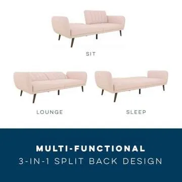 Stylish Novogratz Brittany Futon Sofa Bed for Small Spaces
