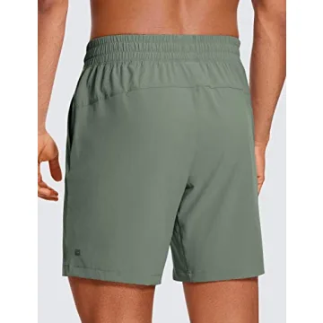 CRZ YOGA Men's Linerless Workout Shorts - Quick Dry & Stylish