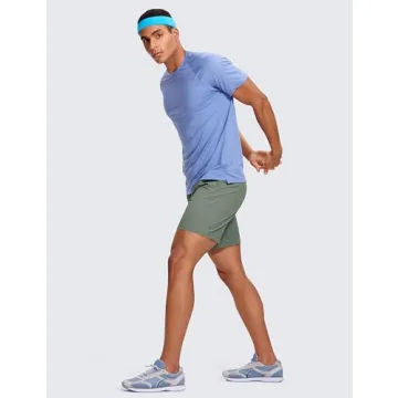 CRZ YOGA Men's Linerless Workout Shorts - Quick Dry & Stylish