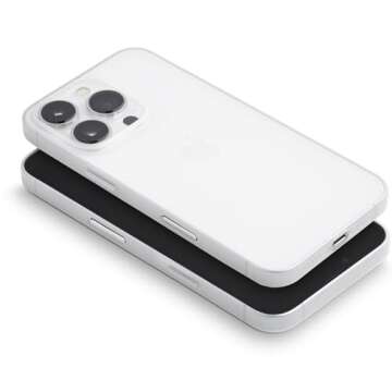 totallee Thin iPhone 16 Pro Case, Thinnest Cover Ultra Slim Minimal - for Apple iPhone 16 Pro (2024) (Frosted Clear)