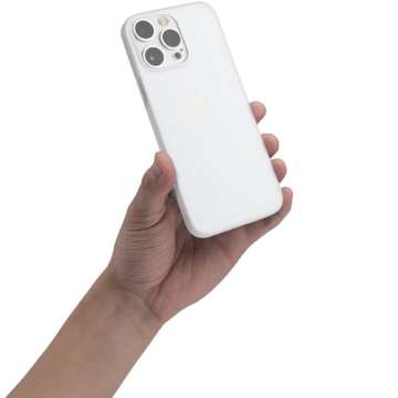 totallee Thin iPhone 16 Pro Case, Thinnest Cover Ultra Slim Minimal - for Apple iPhone 16 Pro (2024) (Frosted Clear)