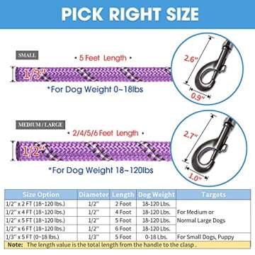 BAAPET 6FT Dog Leash with Padded Handle for All Dogs