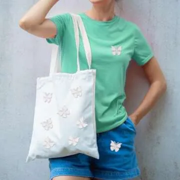 AHANDMAKER 20Pcs Butterfly Rhinestone Patches, Sew on Beaded Butterflies Appliques Sparkly Clothing Repair Patch Crystal Animals Appliques for DIY Craft Dress Bag Pants Shoes Clothes Decor