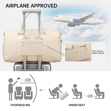 Stylish Duffle Bag for Travel with Shoe Compartment