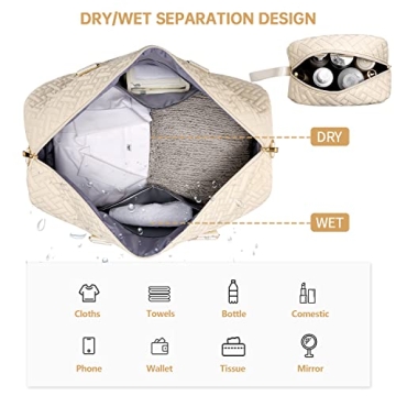 Stylish Duffle Bag for Travel with Shoe Compartment