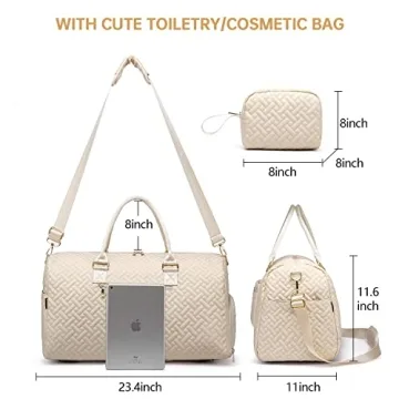 Stylish Duffle Bag for Travel with Shoe Compartment