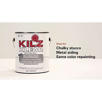KILZ Klear Primer, Interior/Exterior, Clear, 1 Gallon