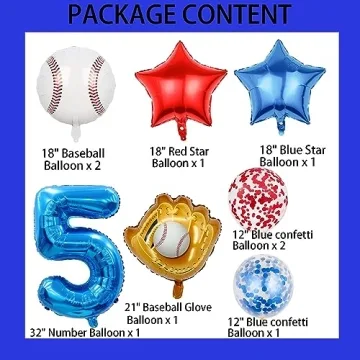 HADCKJA Baseball Balloon Kit for Birthday Party Decorations
