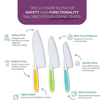 Tovla Jr. Kids Kitchen Knife Set - 3 Colors