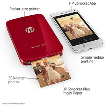 HP Sprocket Plus Instant Photo Printer - 30% Larger Prints