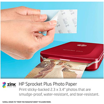HP Sprocket Plus Instant Photo Printer - 30% Larger Prints