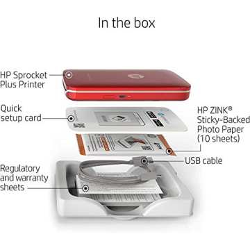 HP Sprocket Plus Instant Photo Printer - 30% Larger Prints