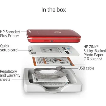 HP Sprocket Plus Instant Photo Printer - 30% Larger Prints