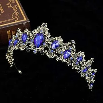 Goth Vintage Crystal Tiaras for Women & Girls