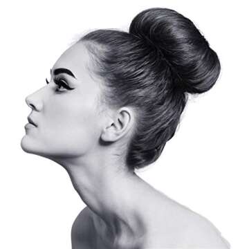 Beaute Galleria Hair Donut Bun Maker Ring Style Mesh Chignon Ballet Sock Bun (Large, Brown)