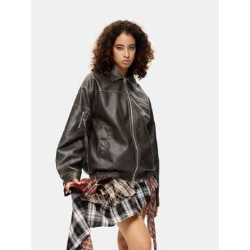 Aelfric Eden Cropped Faux Leather Jacket for Retro Style