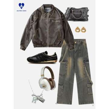 Aelfric Eden Cropped Faux Leather Jacket for Retro Style