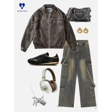 Aelfric Eden Cropped Faux Leather Jacket for Retro Style