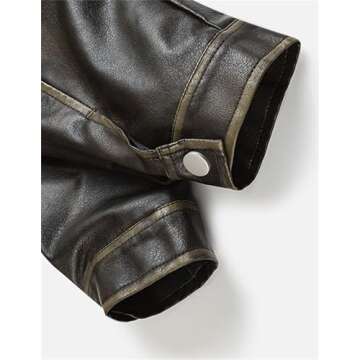 Aelfric Eden Cropped Faux Leather Jacket for Retro Style