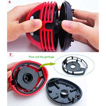 JAROWN Mini Ladybug Vacuum for Desk Cleaning