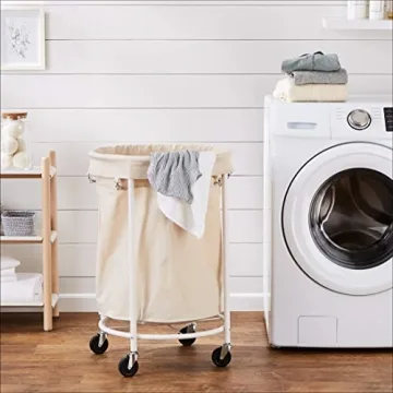Amazon Basics Rolling Laundry Hamper with Removable Liner