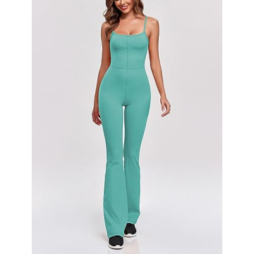 Stylish Abonlen Flare Jumpsuit for Women in Mint Green
