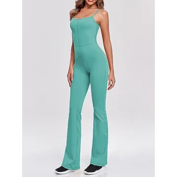 Stylish Abonlen Flare Jumpsuit for Women in Mint Green