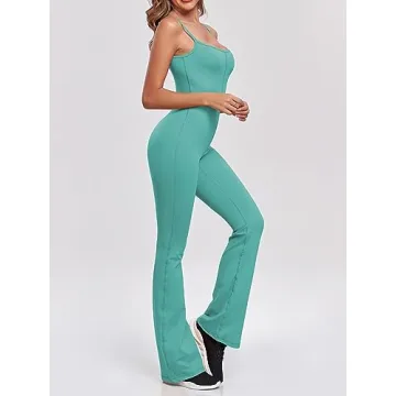 Stylish Abonlen Flare Jumpsuit for Women in Mint Green