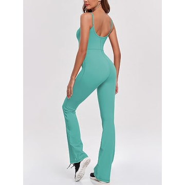 Stylish Abonlen Flare Jumpsuit for Women in Mint Green