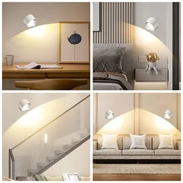 Deyagoo LED Wall Sconce with Rechargeable Battery & Touch Control