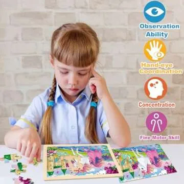 Wooden Puzzles for Kids Ages 4-6 - Educational Fun