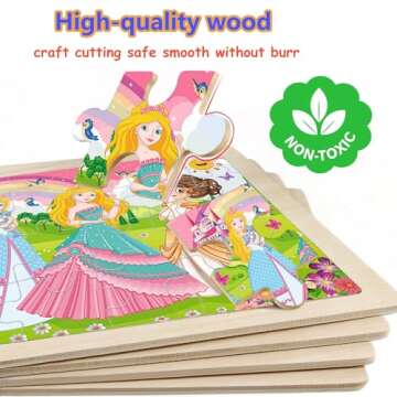 Wooden Puzzles for Kids Ages 4-6 - Educational Fun