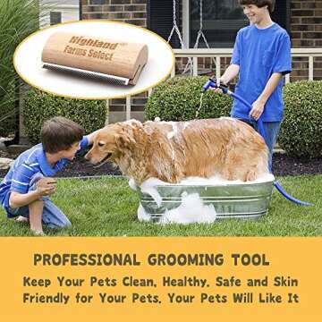 Deshedding Grooming Tool for Pets - Ergonomic & Effective