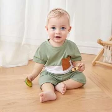 Stylish Toddler Summer Outfit - T-Shirt and Shorts Set for Boys
