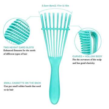 2 Pieces Detangling Brush Set for Afro Hair Types – Easy to Clean & Use
