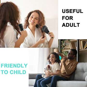 Detangling Brush Set for 3a to 4c Hair Types