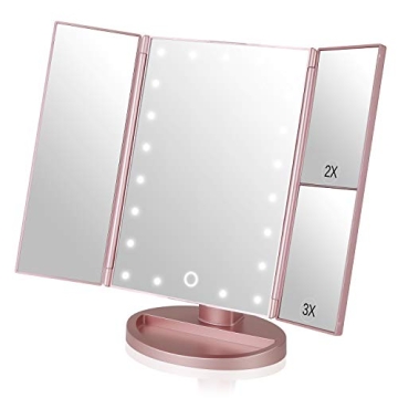 EASEHOLD Dimmable LED Makeup Vanity Mirror with Magnification