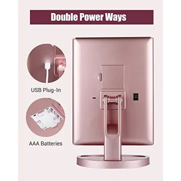 EASEHOLD Dimmable LED Makeup Vanity Mirror with Magnification