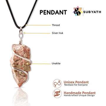 SUBYATH Crystals And Healing Stones - Crystal Necklace, Stone Necklaces For Women, Crystals Necklace...