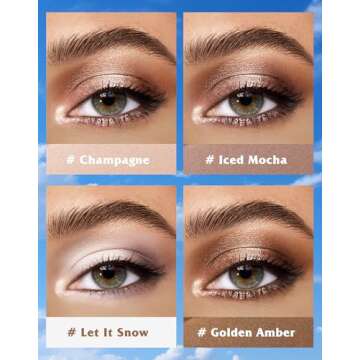 KIMUSE 4 Colors Eyeshadow Stick - 3-in-1 Eye Brightener