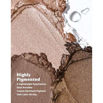 KIMUSE 4 Colors Eyeshadow Stick - 3-in-1 Eye Brightener