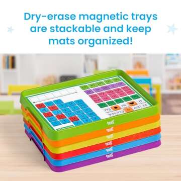 hand2mind Advancing Phonics Word Work Small Group Set, Magnetic Letter Tiles, Magnetic Letter Trays, Kindergarten Phonics Manipulatives, Phonemic Awareness, Science of Reading Classroom Materials