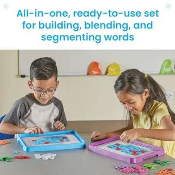 hand2mind Advancing Phonics Word Work Small Group Set, Magnetic Letter Tiles, Magnetic Letter Trays, Kindergarten Phonics Manipulatives, Phonemic Awareness, Science of Reading Classroom Materials