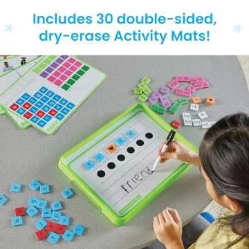 hand2mind Advancing Phonics Word Work Small Group Set, Magnetic Letter Tiles, Magnetic Letter Trays, Kindergarten Phonics Manipulatives, Phonemic Awareness, Science of Reading Classroom Materials