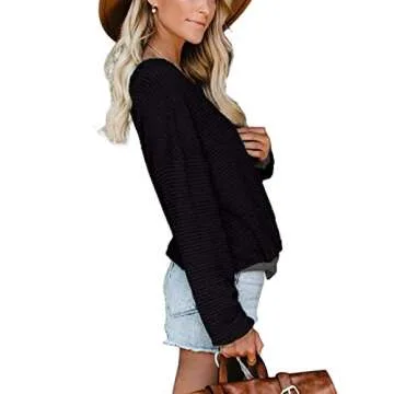 NSQTBA V Neck Wrap Tops for Women: Stylish & Versatile